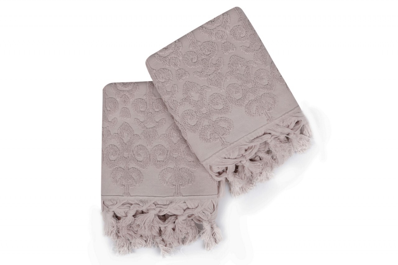 Set 2 prosoape de maini 50x90 cm, 100% bumbac, Saheser, Bağlamalı Kilim  Beige - imagine 7